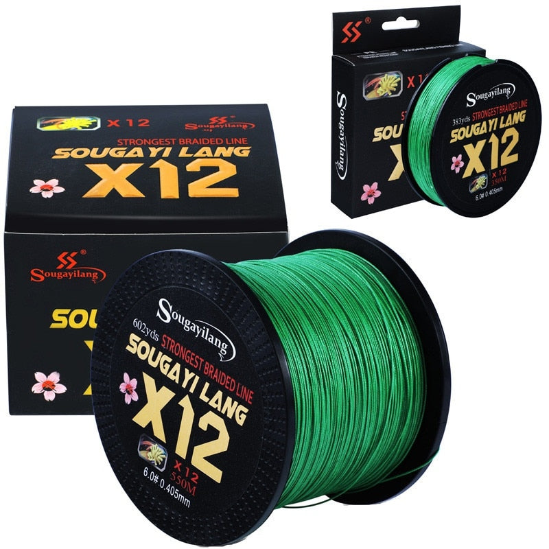 Linha de Pesca Multifilamento EX 12 Fios Trançados