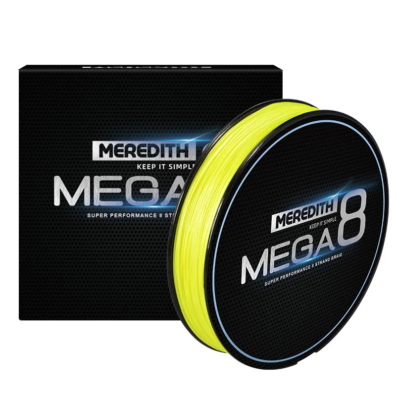 Linha Multifilamento Meredith MEGA 8X - 300M - 20 A 60LBS - VÁRIAS CORES