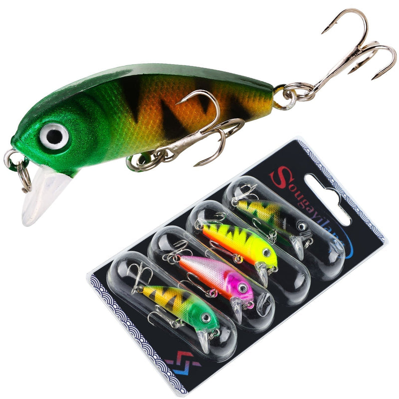 Conjunto 4 Iscas Artificiais SGL - Minnow Sinking/Shallow Runner